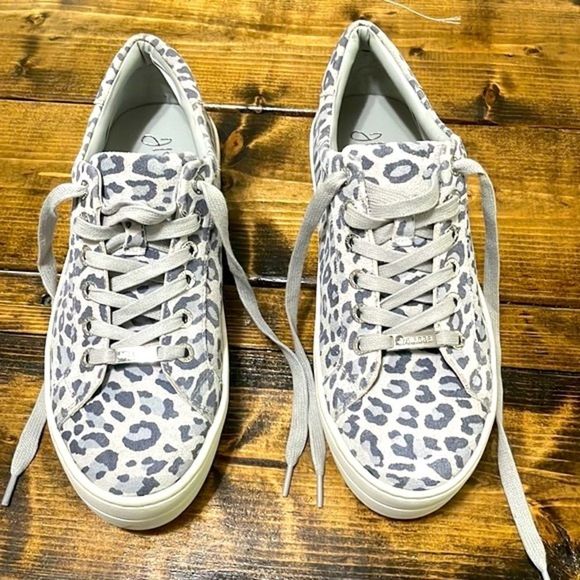 J/SLIDES NYC Leather Leopard platform sneakers - Picture 2 of 8